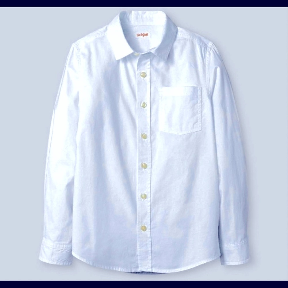 Boys Long Sleeve White Shirt XL (16) 100% Cotton